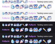 Load image into Gallery viewer, Piplup Pixel Art Sub Badges and Emotes for Twitch