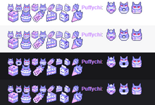 Load image into Gallery viewer, Gengar Pixel Art Sub Badges and Emotes for Twitch