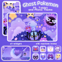 Load image into Gallery viewer, Ghost Pokémon ♡ Phone Wallpaper + Widget + Icons