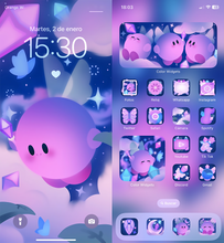 Load image into Gallery viewer, Fairy Kirby ♡ Phone Wallpaper+ Widget + Icons