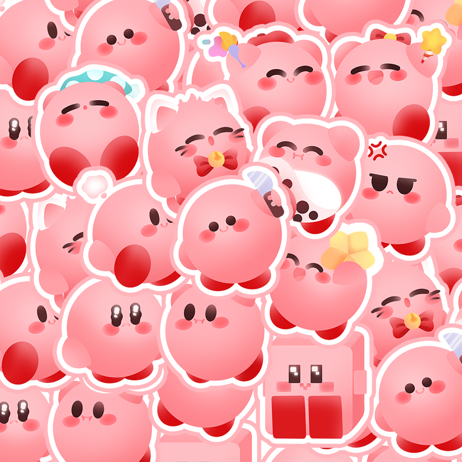 ♡ Matte Kirby Stickers ♡