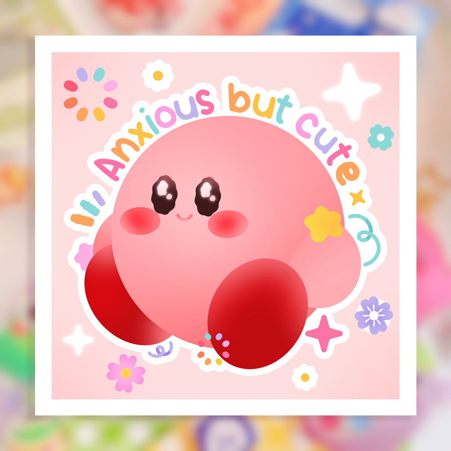 Anxious but Cute ♡ Kirby Print