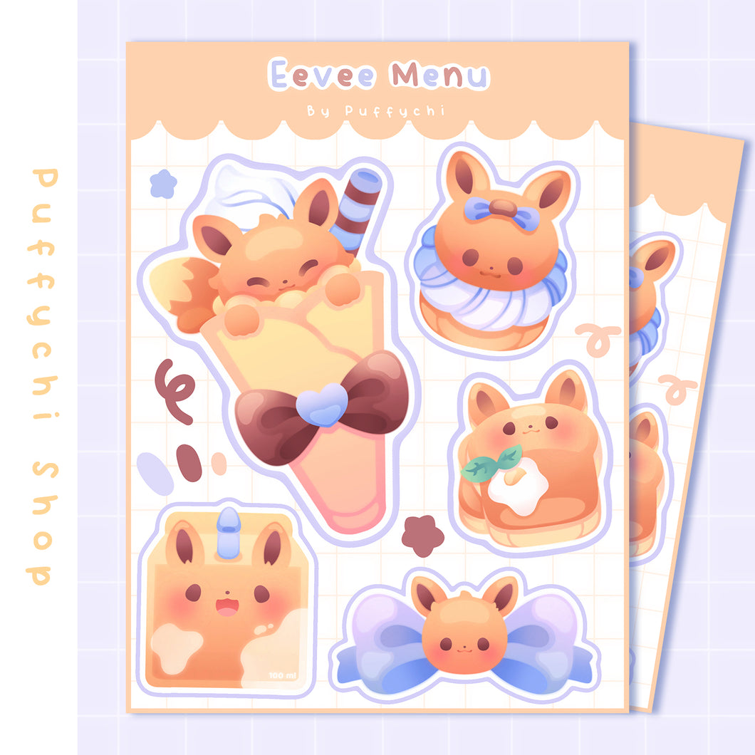 Eevee Menu ♡ Pokémon Stickers