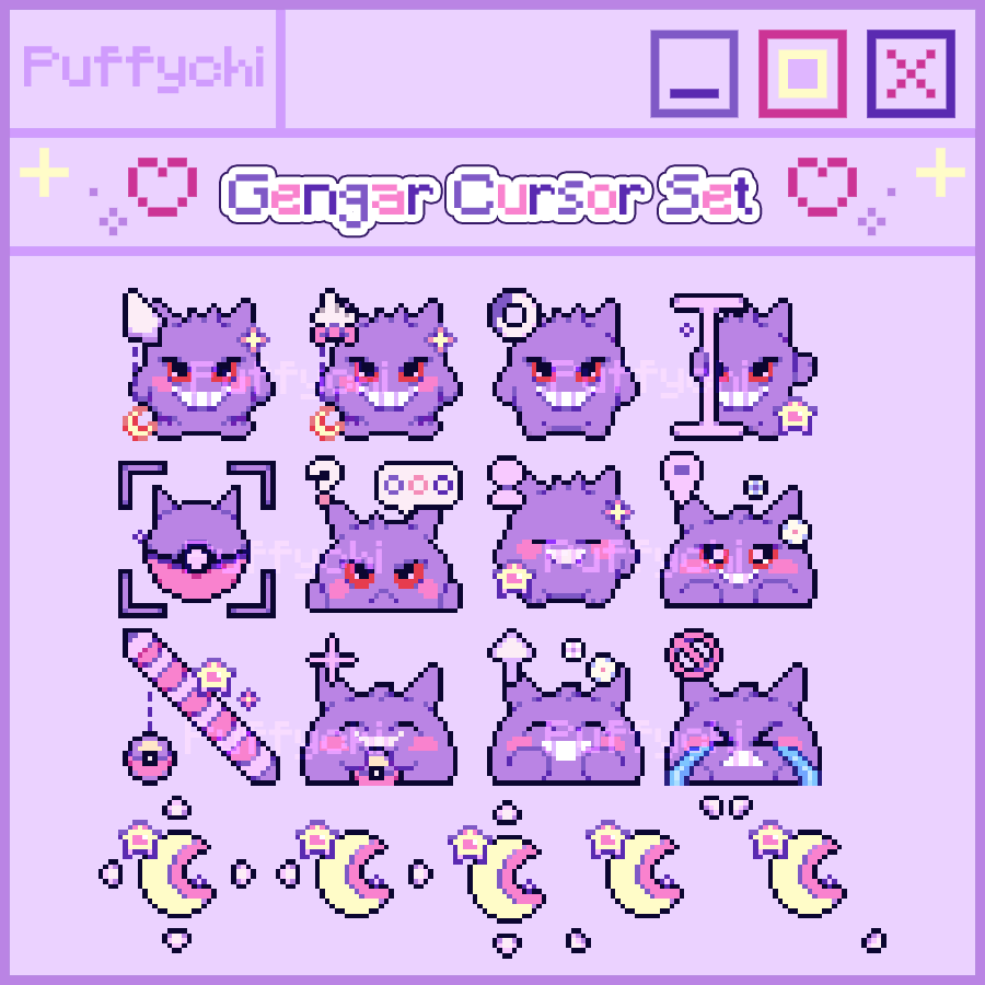 Gengar Cursor Pack ♡ – Puffychi