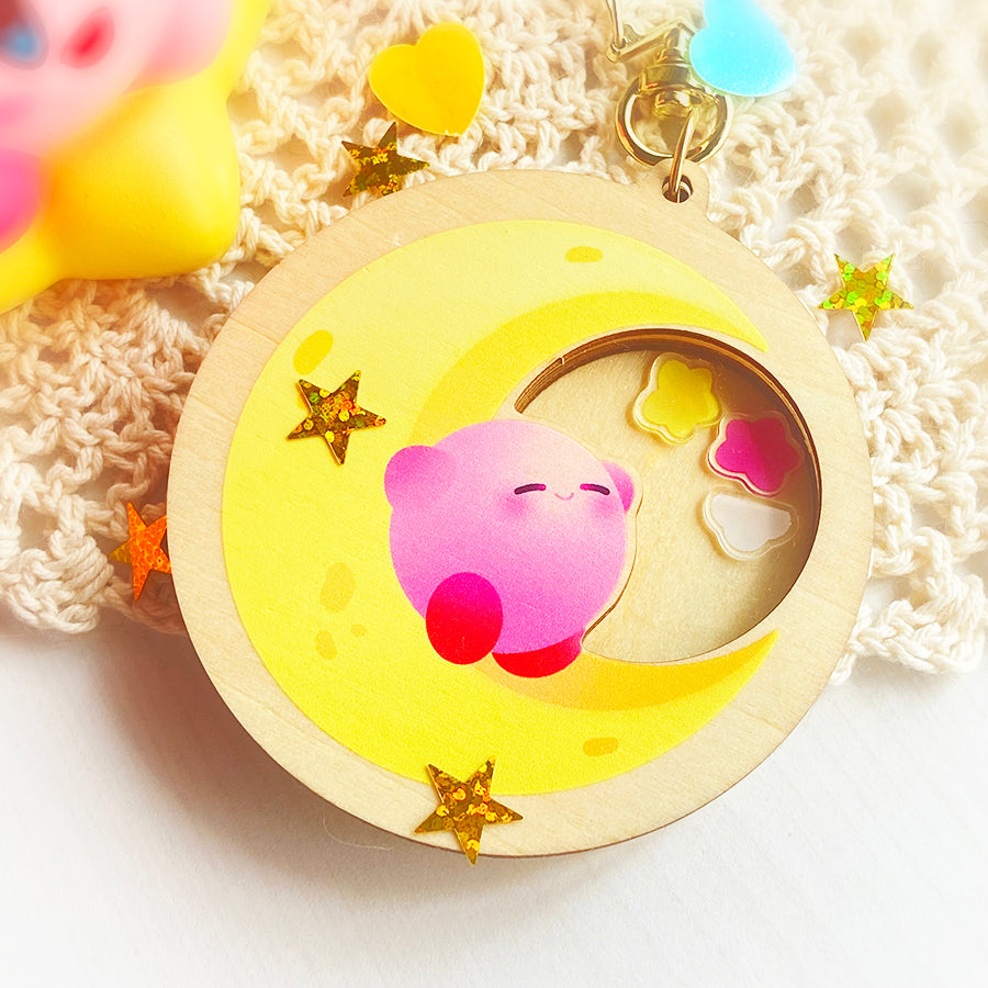 ♡ Kirby Wooden Shaker Charm ♡