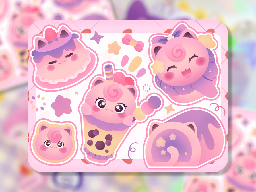 Jigglypuff Desserts ♡ Pokémon Stickers