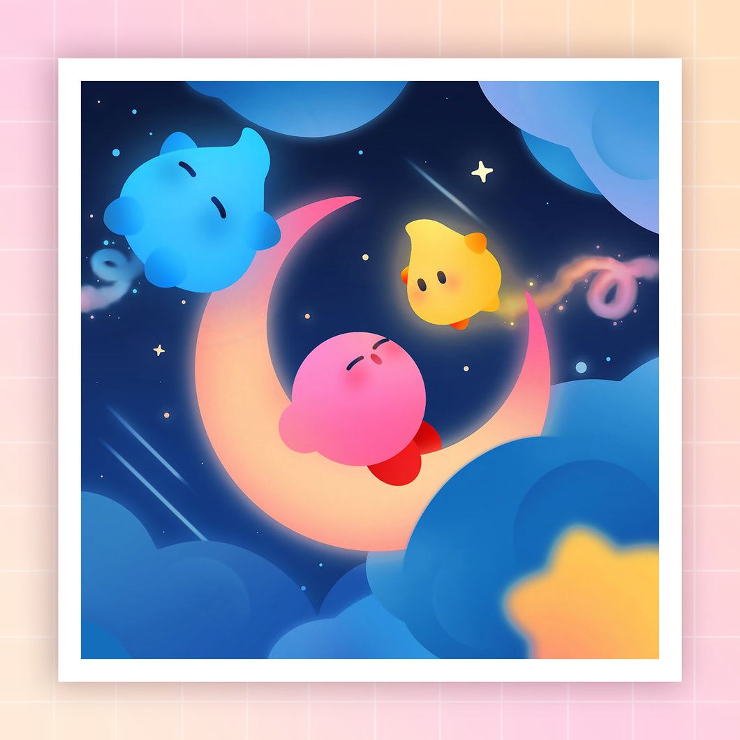 Sleeping with Lumas ♡ Kirby Print
