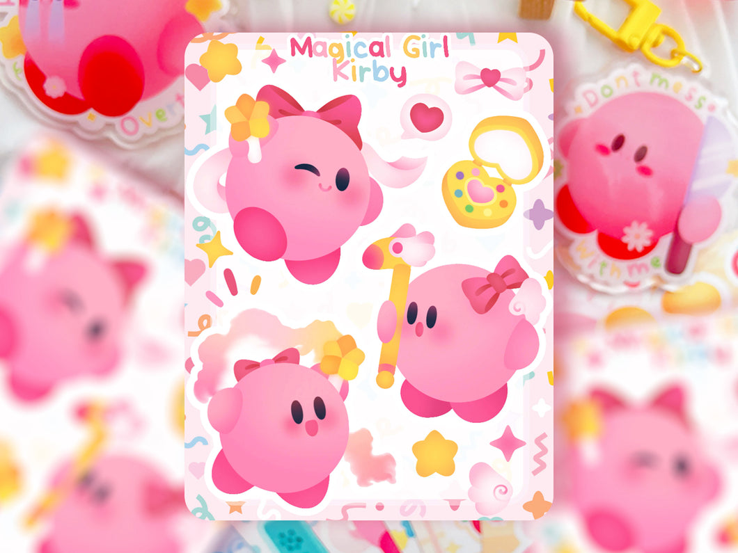 Magical Girl Kirby Sticker Sheet ♡