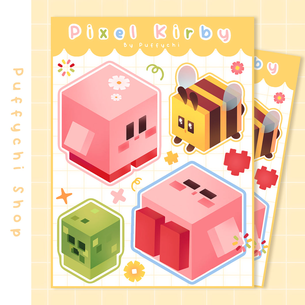 Pixel Kuby ♡ Kirby Stickers