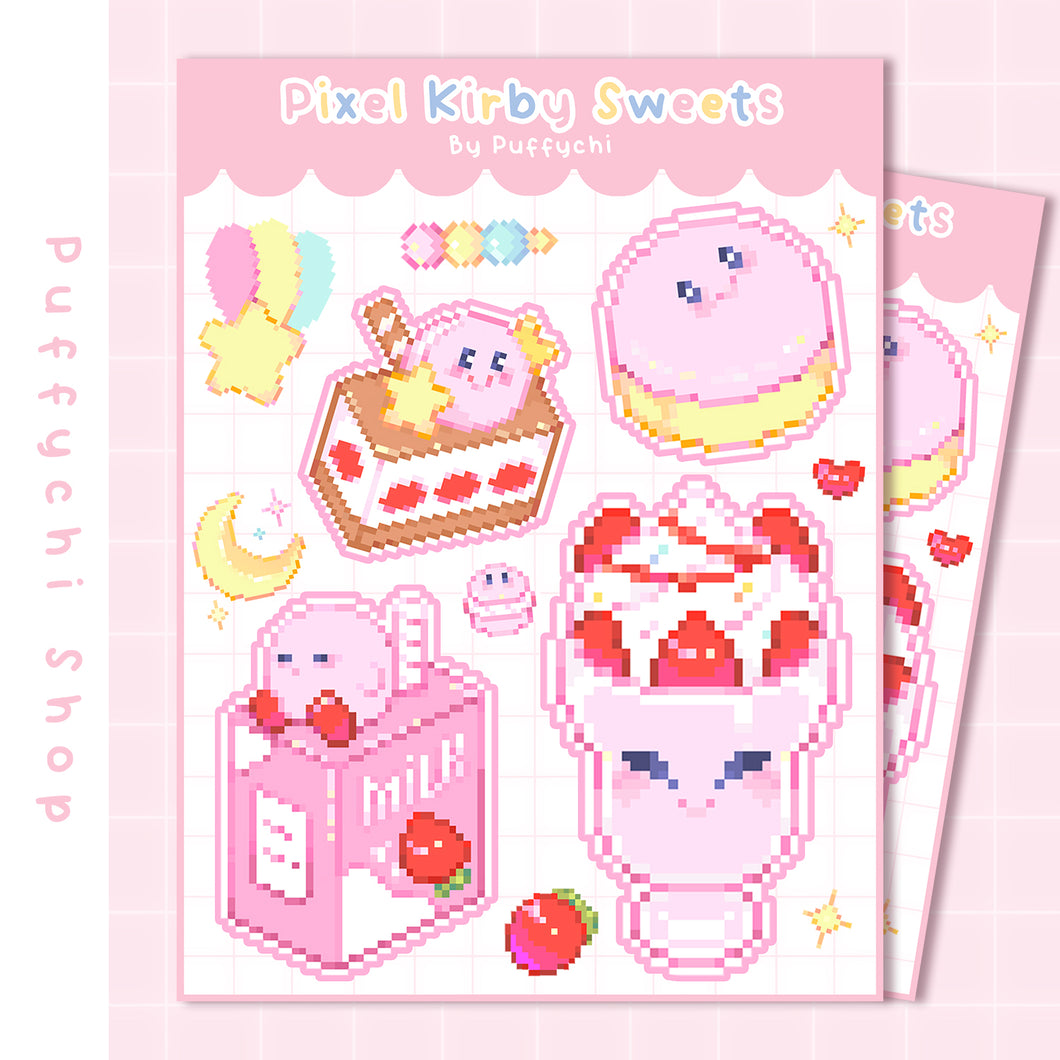 Pixel Sweets ♡ Kirby Stickers