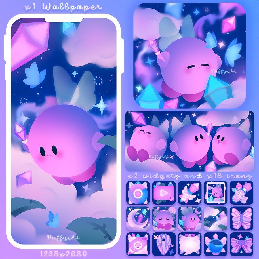 Fairy Kirby ♡ Phone Wallpaper+ Widget + Icons