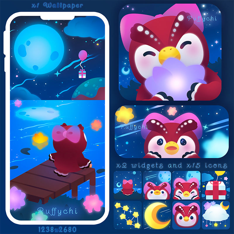 Starry Night ♡ Phone Wallpaper + Widget + Icons
