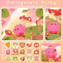 Load image into Gallery viewer, Cottagecore Kirby ♡ Phone and Tablet wallpapers + Widget + Icons
