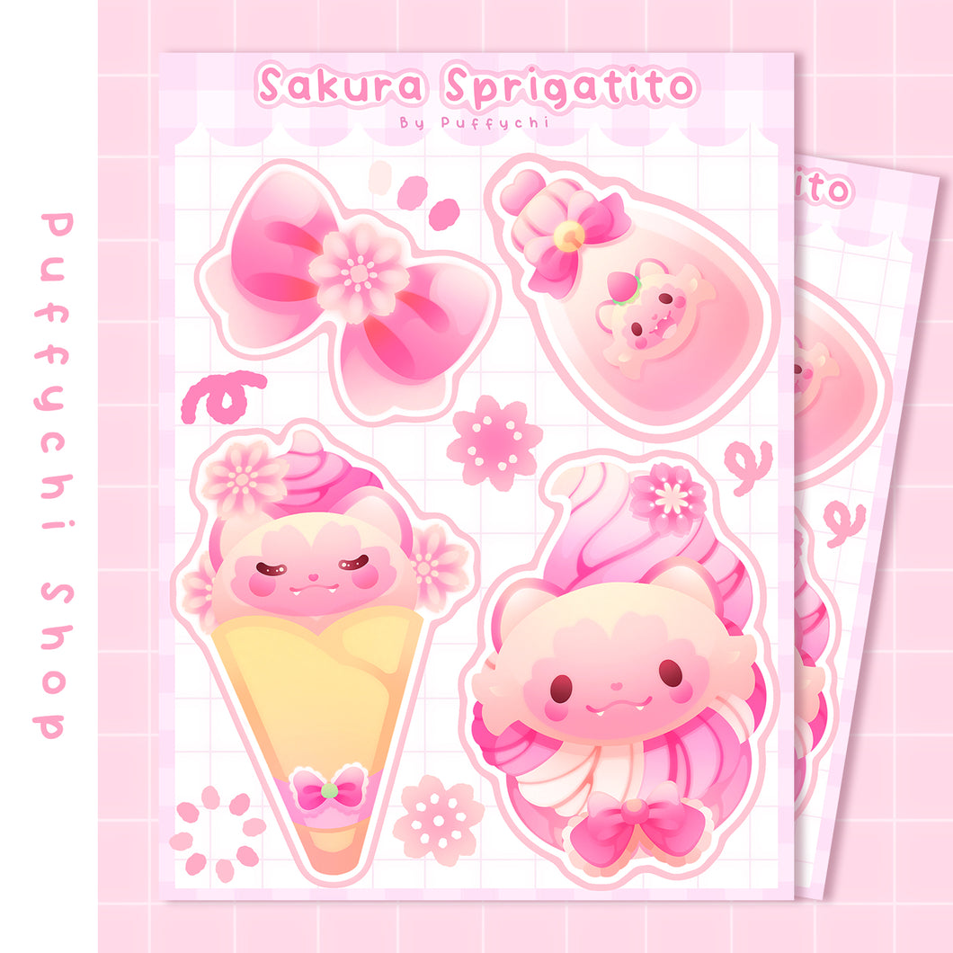 Sakura Sprigatito ♡ Pokémon Stickers
