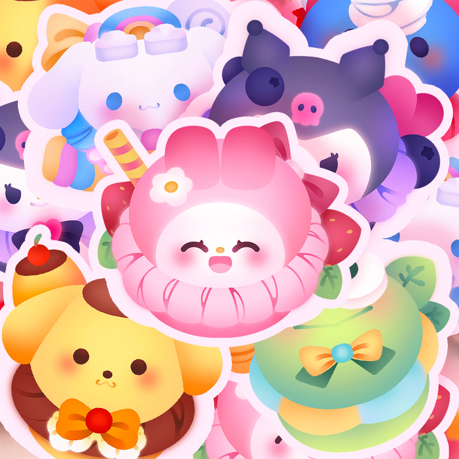 ♡ Sanrio Macarons Single Stickers ♡