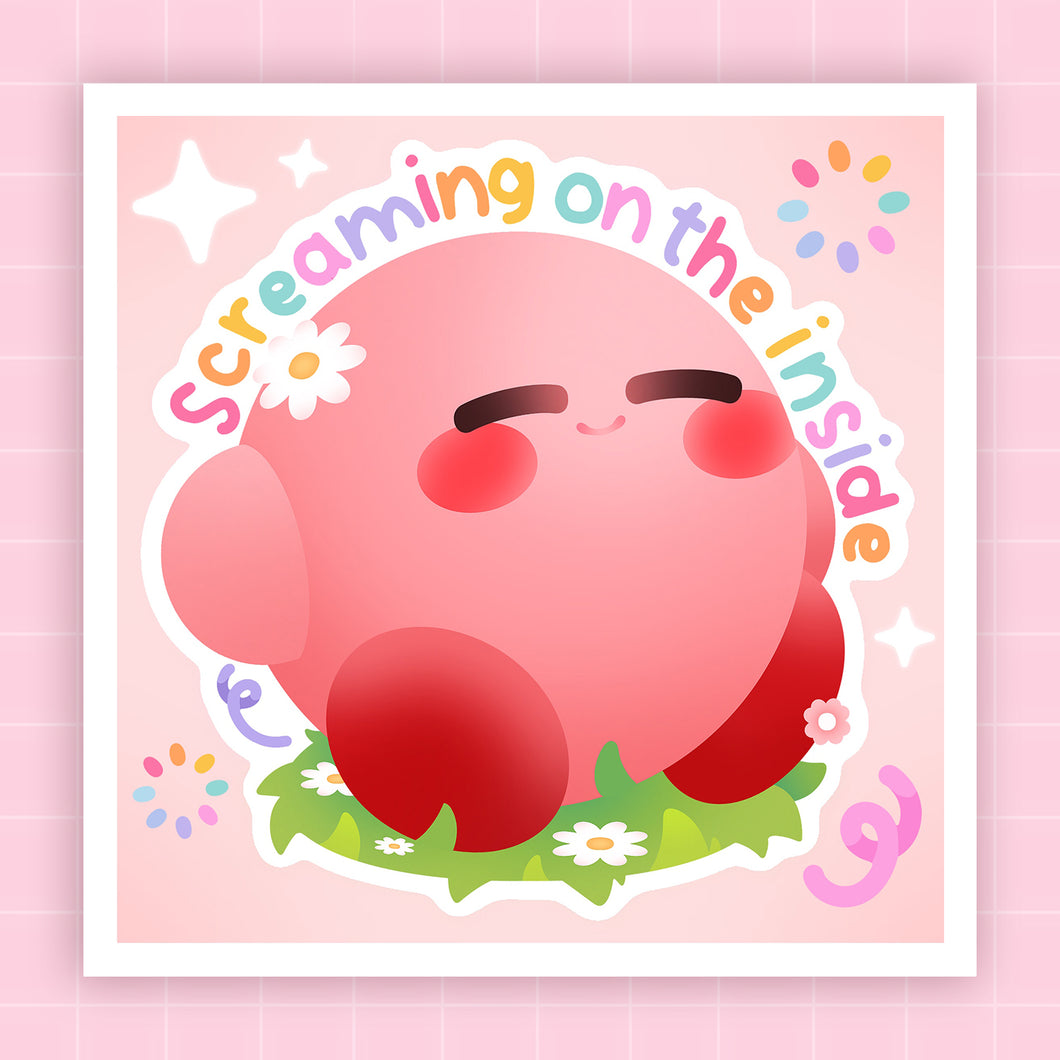 Screaming On The Inside ♡  Kirby Print