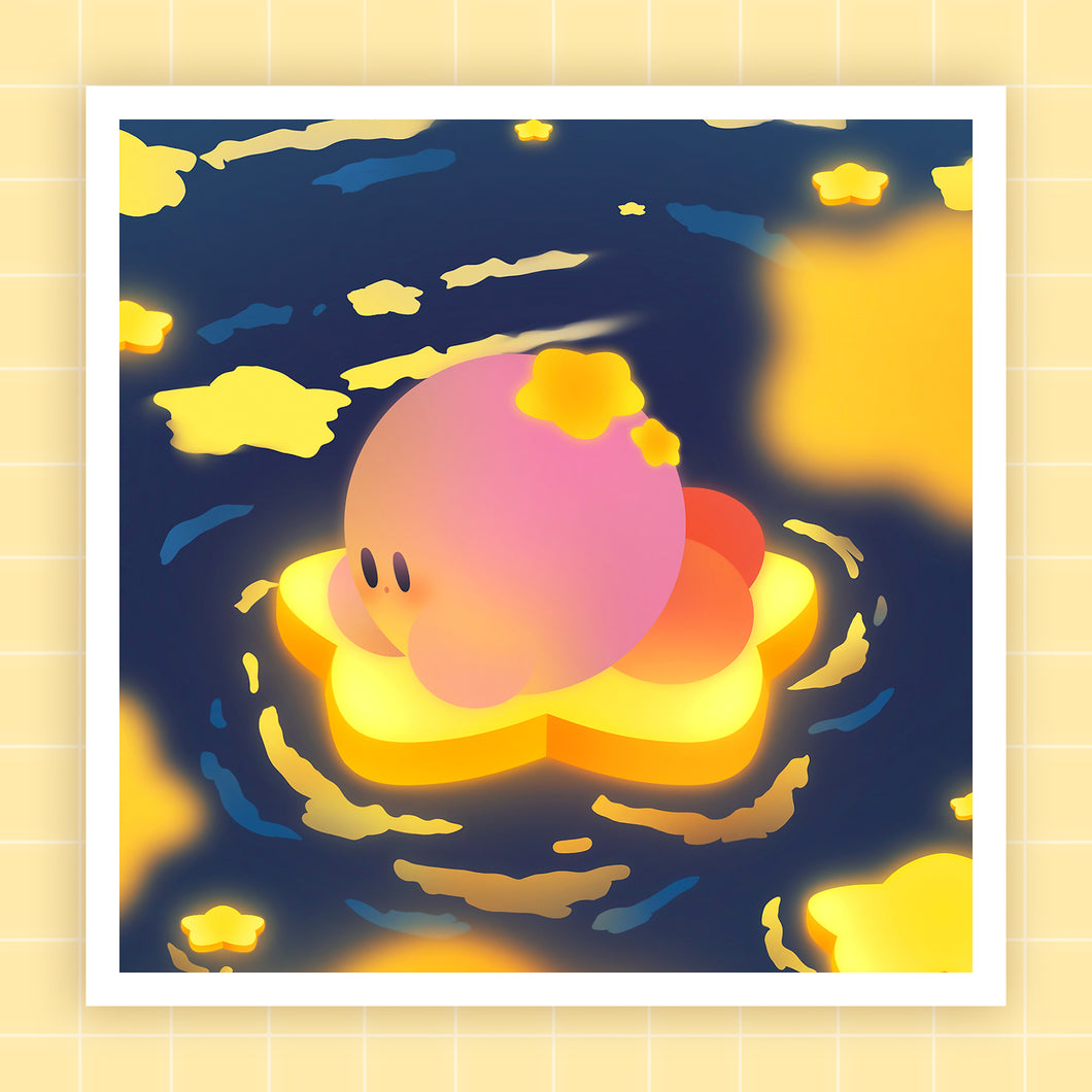Glowing Star ♡ Kirby  Print