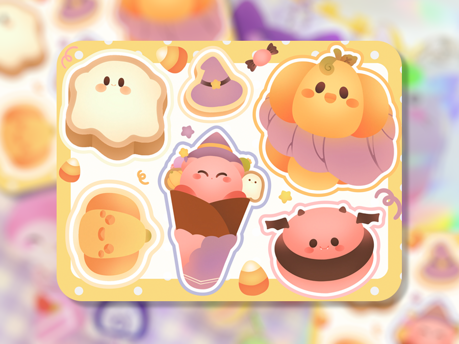 Spookirby Desserts ♡ Halloween Kirby Stickers