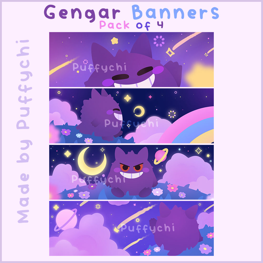 Gengar Banners ♡ Pack of 4