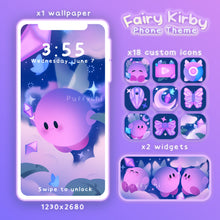 Load image into Gallery viewer, Fairy Kirby ♡ Phone Wallpaper+ Widget + Icons
