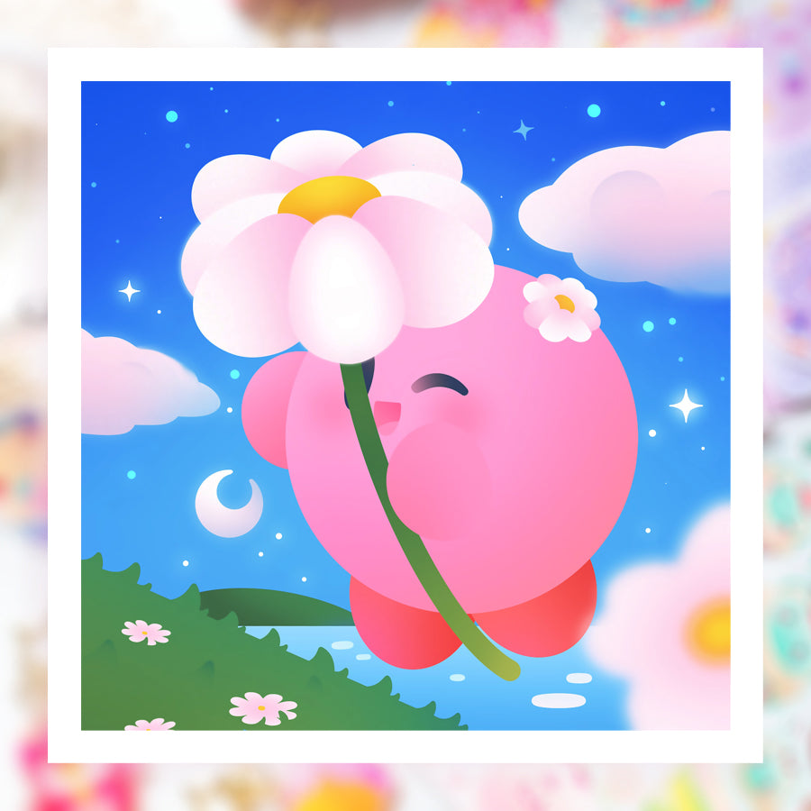 Flying Daisy Print  ♡ Kirby Print