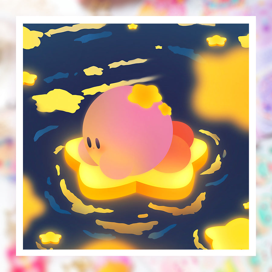 Glowing Star ♡ Kirby  Print