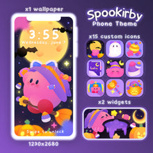 Load image into Gallery viewer, Spookirby ♡ Phone Wallpaper + Widgets + Icons
