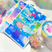 Load image into Gallery viewer, Flying through the clouds ♡ Kirby Print
