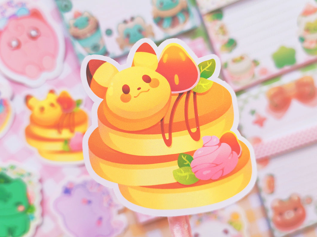 ♡ Pikachu Pancake Matte Vinyl Sticker ♡