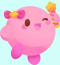 Load image into Gallery viewer, ♡ Large Kirby Glitter Stickers ♡
