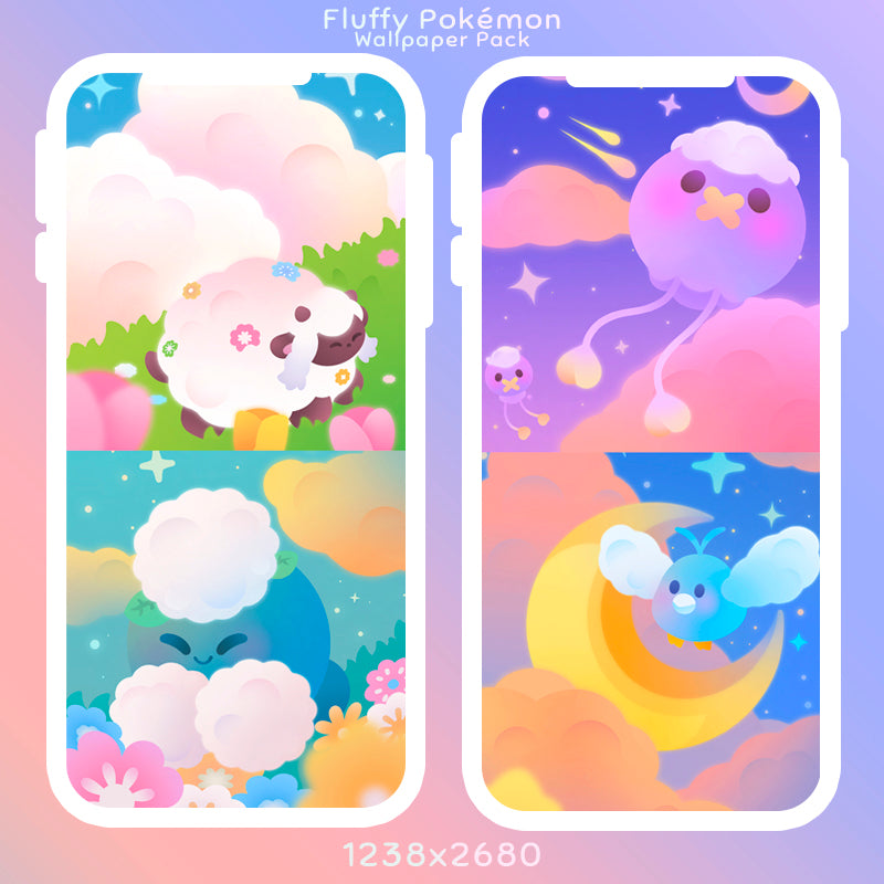 Fluffy Pokémon ♡ Phone Wallpaper Pack