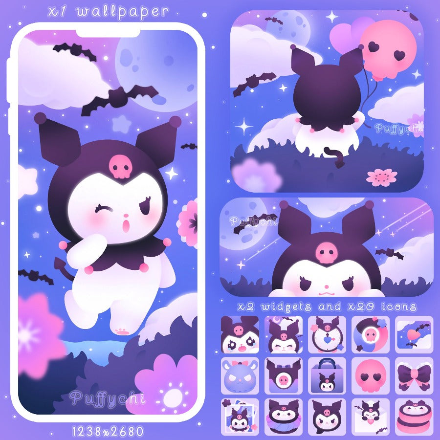 Kuro ♡ Phone Wallpaper + Widgets + Icons