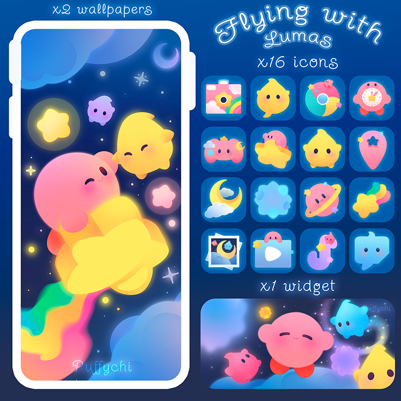 Flying with Lumas ♡ Phone Wallpapers + Widget + Icons