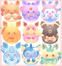 Load image into Gallery viewer, ♡ Eeveelution Macarons Matte Vinyl Stickers ♡
