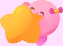 Load image into Gallery viewer, ♡ Large Kirby Glitter Stickers ♡
