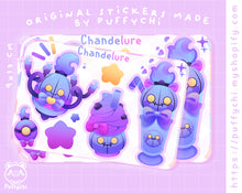 Load image into Gallery viewer, Chandelure Sweets ♡ Pokémon Stickers
