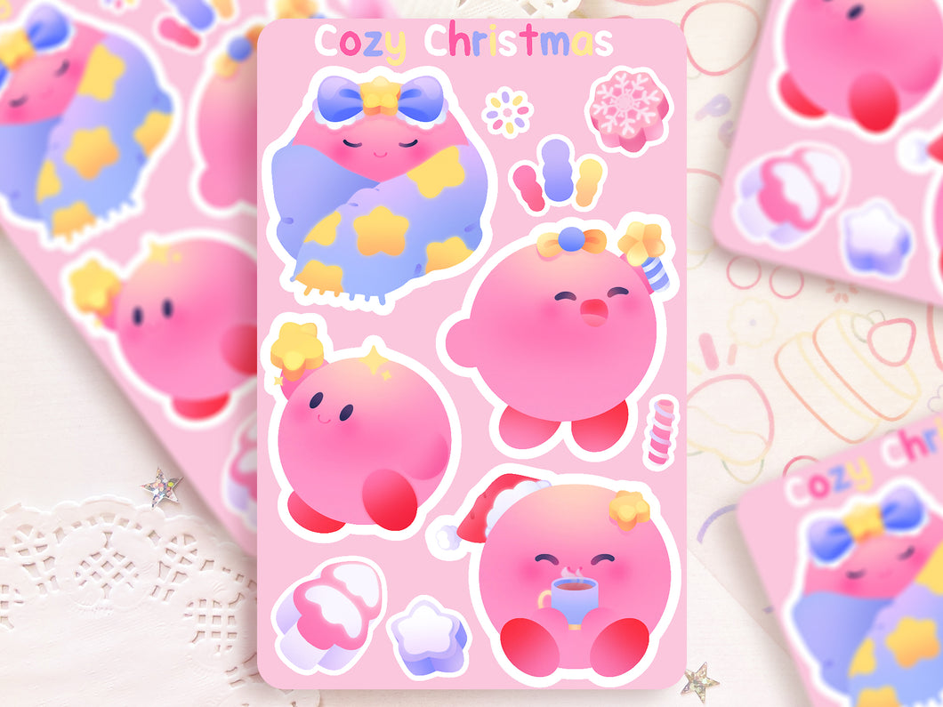 Cozy Christmas ♡ Kirby Stickers