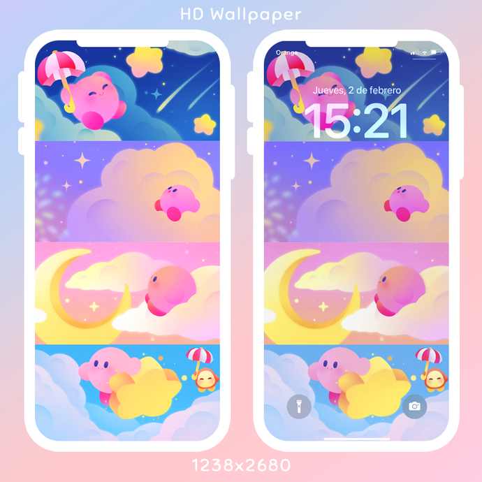 Kirby Multicolor Pack Phone Wallpaper 