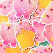 Load image into Gallery viewer, ♡ Large Kirby Glitter Stickers ♡
