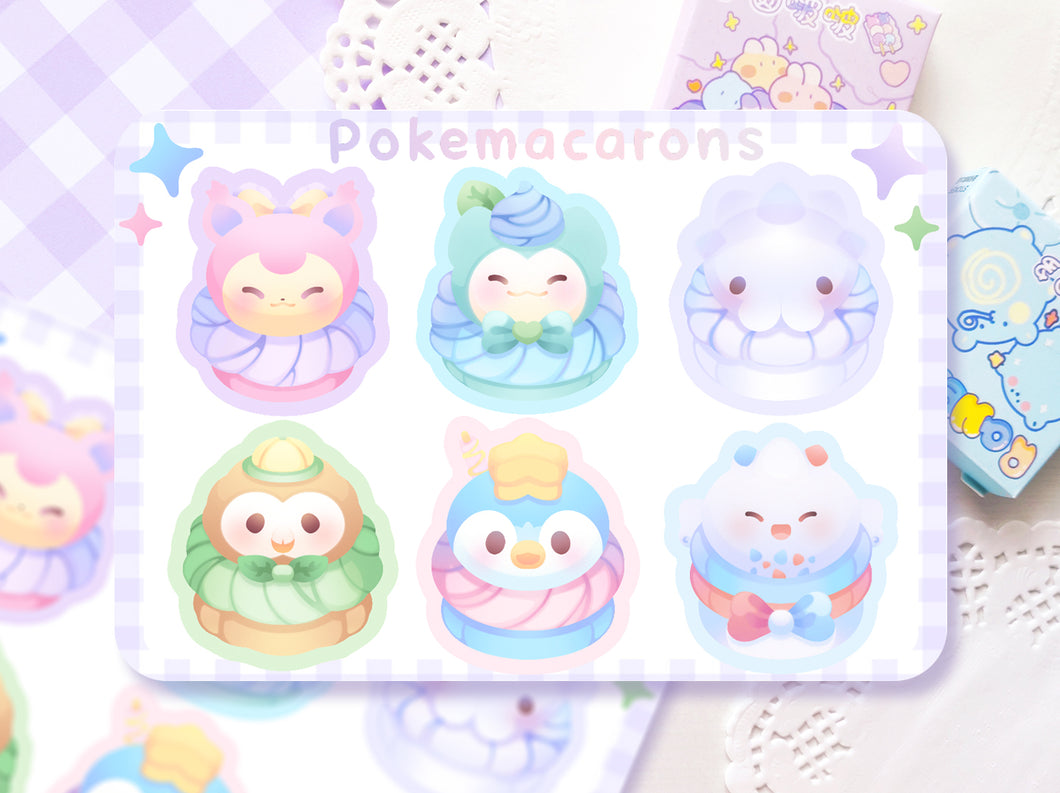 ♡ Pokemacarons Set 1 ♡ Pokemon Stickers ♡