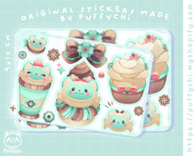 Load image into Gallery viewer, Chocomint Sprigatito ♡ Pokémon Stickers
