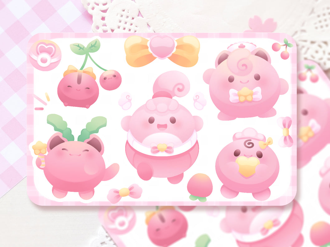 ♡ Pink and Round Pokemon Stickers ♡