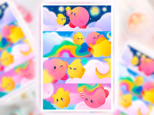 Load image into Gallery viewer, Flying with Lumas ♡ Kirby Print
