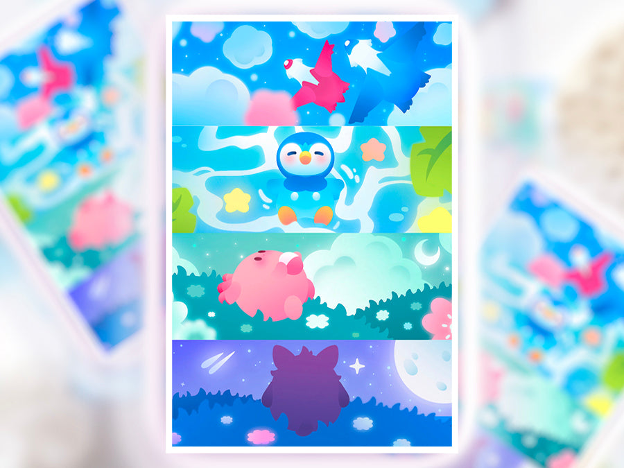 Starry Skies and Gentle Breezes ♡ Pokemon Print