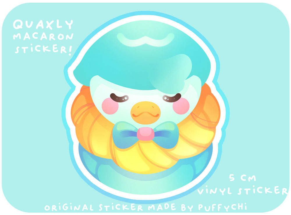 ♡ Quaxly Macaron Matte Vinyl Sticker ♡