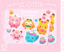 Load image into Gallery viewer, Round Poke Set 1 ♡ Pokémon Stickers
