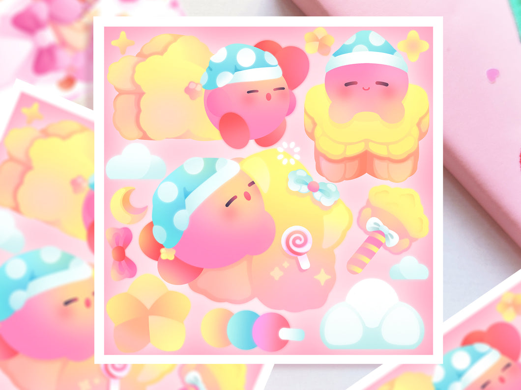 Sleepy ♡ Kirby Print